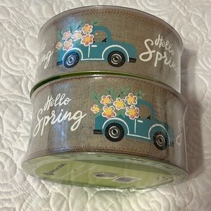 🛻 💐 Hello Spring Members Mark wired ribbon twin pack